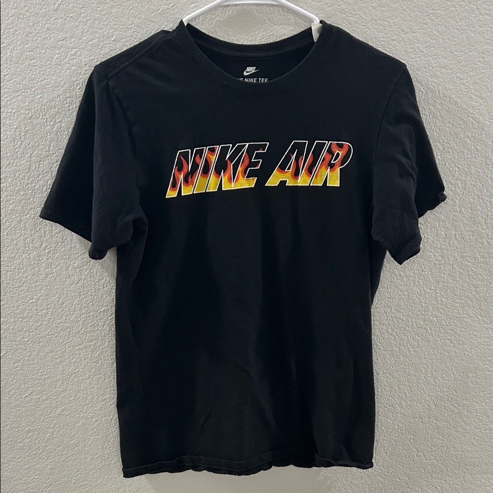 Nike Air Black Tee with Flame Logo